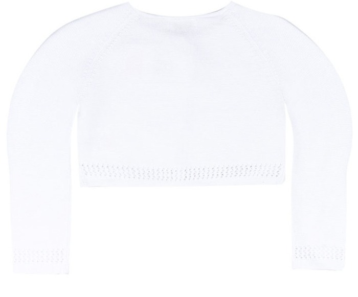 Cardigan tricot bumbac alb, Babybol [2]