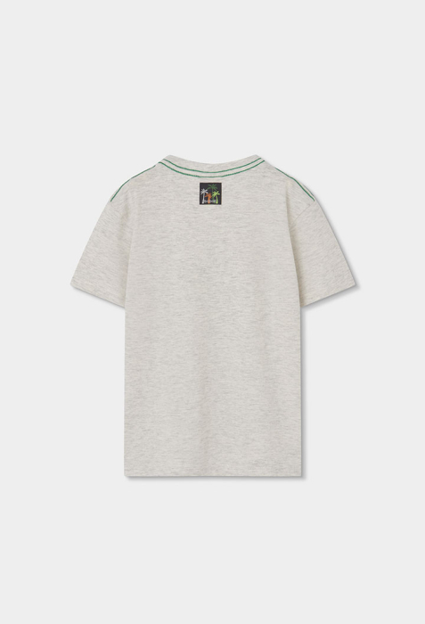 Compleu 2 piese vara baieti 1-10 ani ani, tricou cu bermuda verde, gri, brand Boboli [4]