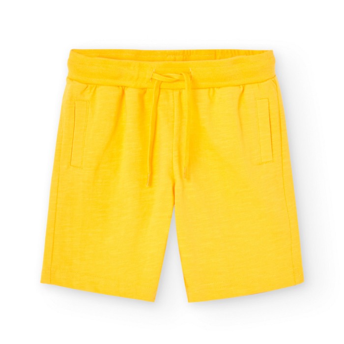 Compleu baiat vara, tricou maneca scurta cu sort galben, bumbac, Boboli [5]