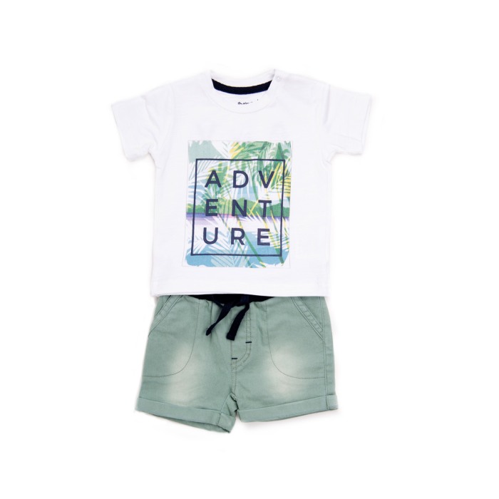 Compleu baiat vara, tricou si pantalon scurt, adventure, Babybol [1]
