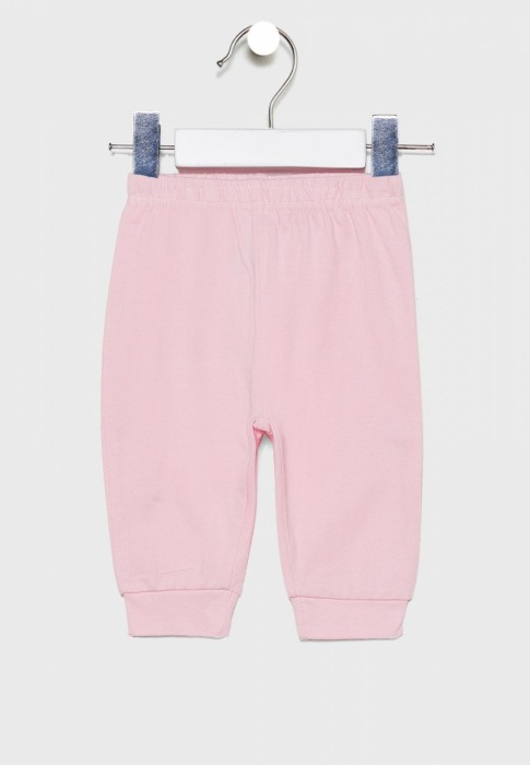 Compleu bebe fetita 3 piese ,0-12 luni , roz, Babybol [4]