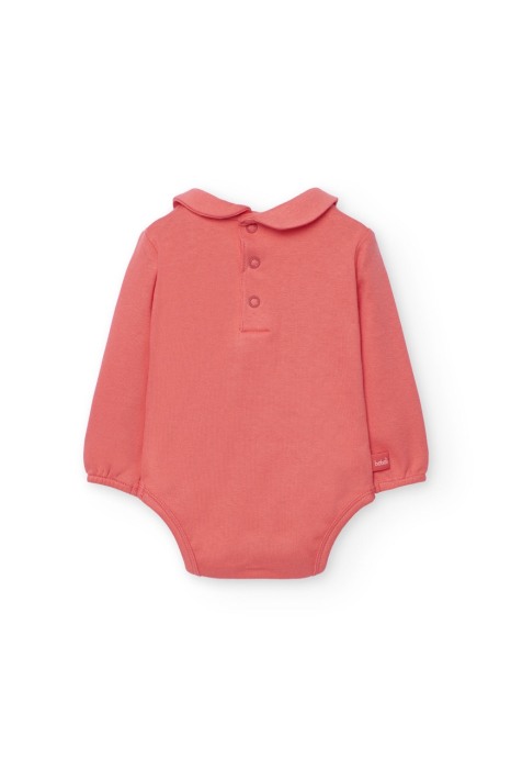 Compleu bebe fetita, salopeta denim cu body , broderie ciupercute, brand Boboli [6]