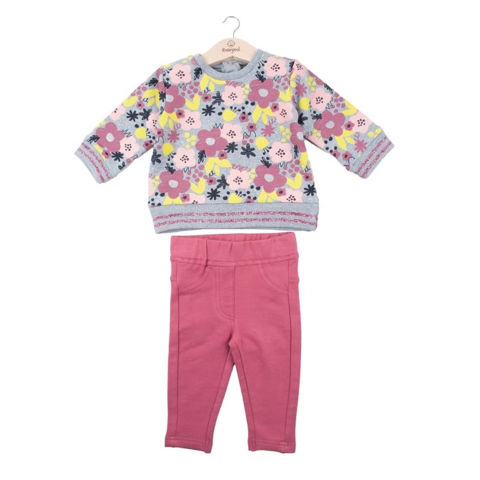 Compleu bumbac fete, bluza cu colant, Babybol [1]