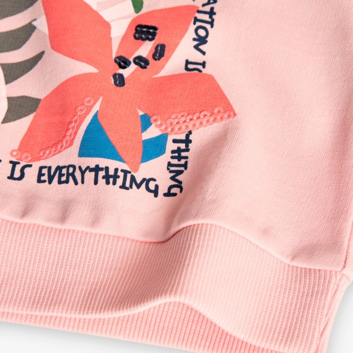 Compleu fete 2 piese, bluza maneca lunga si blugi evazati, brand Boboli [6]