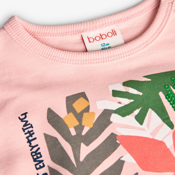 Compleu fete 2 piese, bluza maneca lunga si blugi evazati, brand Boboli [7]