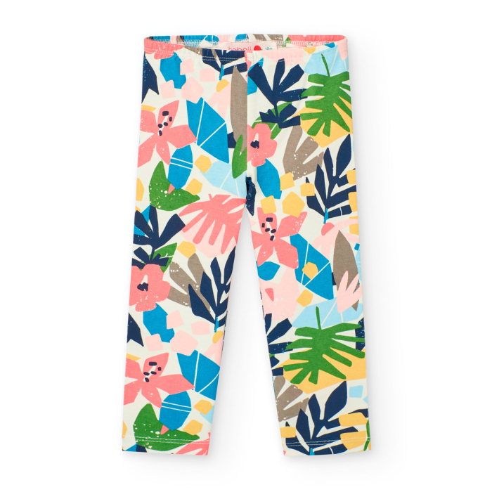 Compleu fetite 1-8 ani primavara, bumbac better, imprimeu floral, brand Boboli [5]