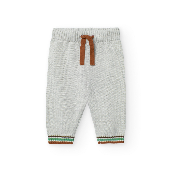 Costumas tricot bebe, unisex, animale brodate, gri, brand Boboli [4]