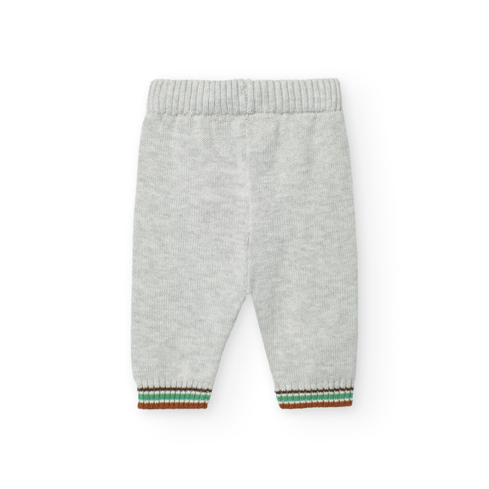 Costumas tricot bebe, unisex, animale brodate, gri, brand Boboli [6]