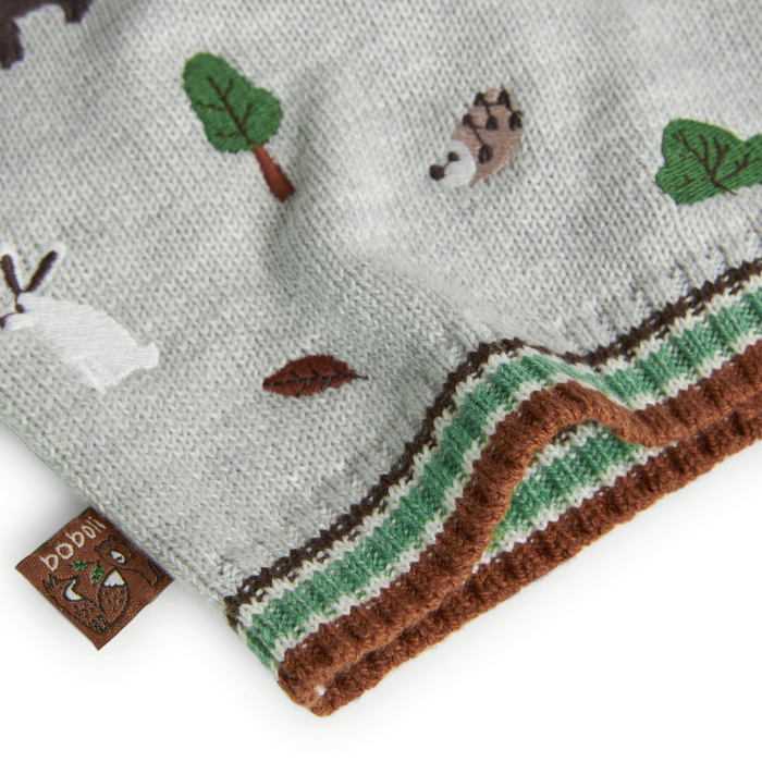 Costumas tricot bebe, unisex, animale brodate, gri, brand Boboli [7]