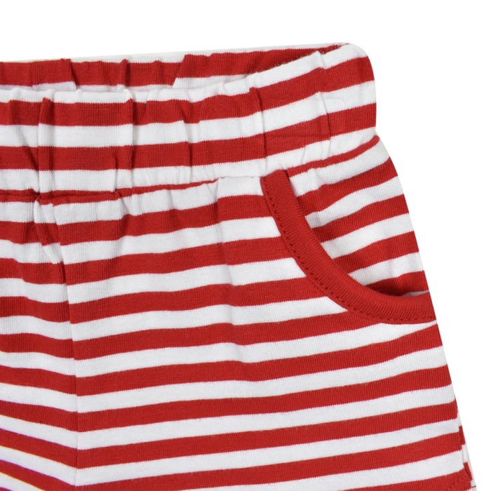 Compleu vara fete,tricou maneca scurta cu sort in dungi , 100% bumbac, Babybol Barcelona [4]