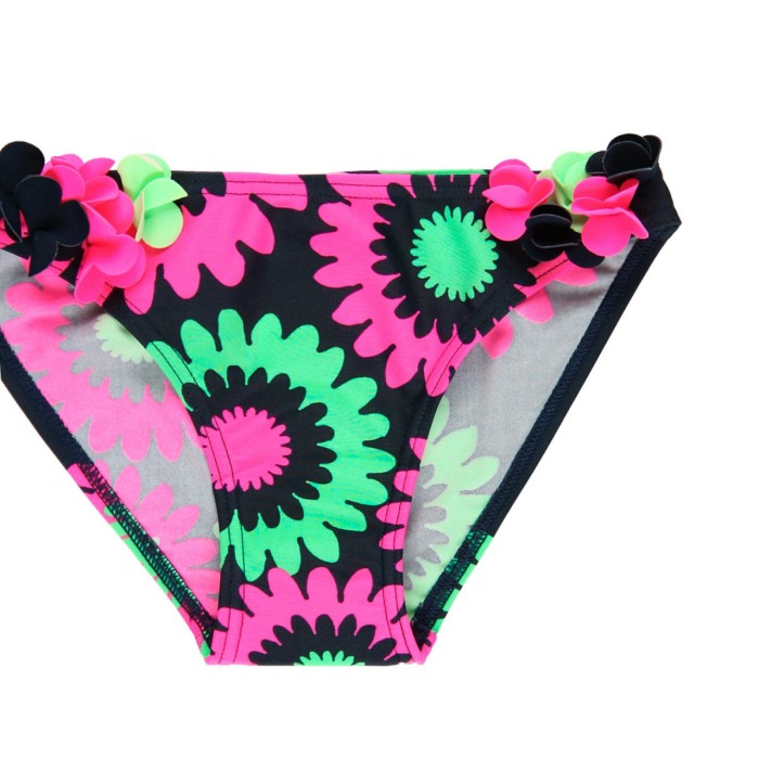 Costum baie 2 piese fete, aplicatii florale, Boboli [7]