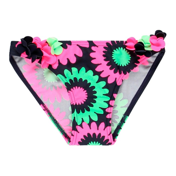 Costum baie 2 piese fete, aplicatii florale, Boboli [5]