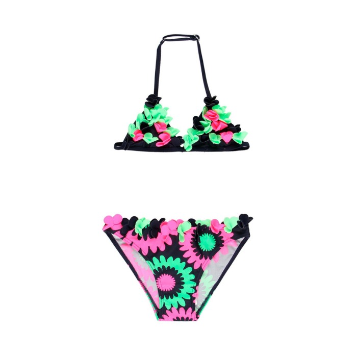 Costum baie 2 piese fete, aplicatii florale, Boboli [1]