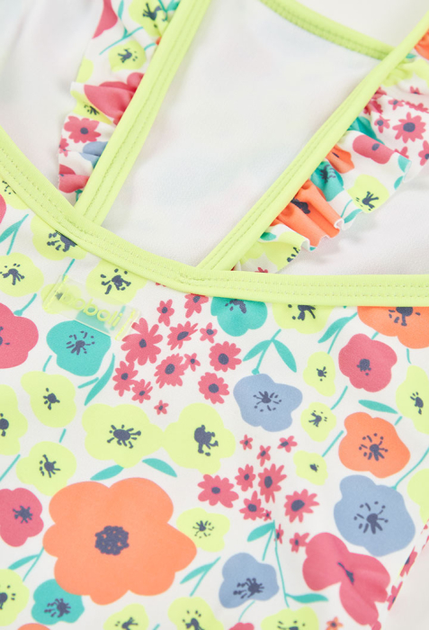 Costum baie fetite intreg cu imprimeu floral multicolor, brand Boboli [4]