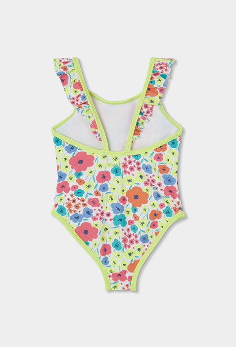 Costum baie fetite intreg cu imprimeu floral multicolor, brand Boboli [2]