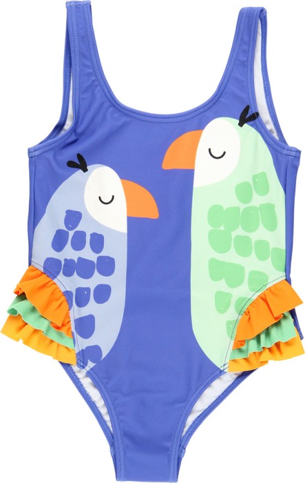 Costum baie intreg fete, imprimeu papagali, lycra extralife,Boboli [1]