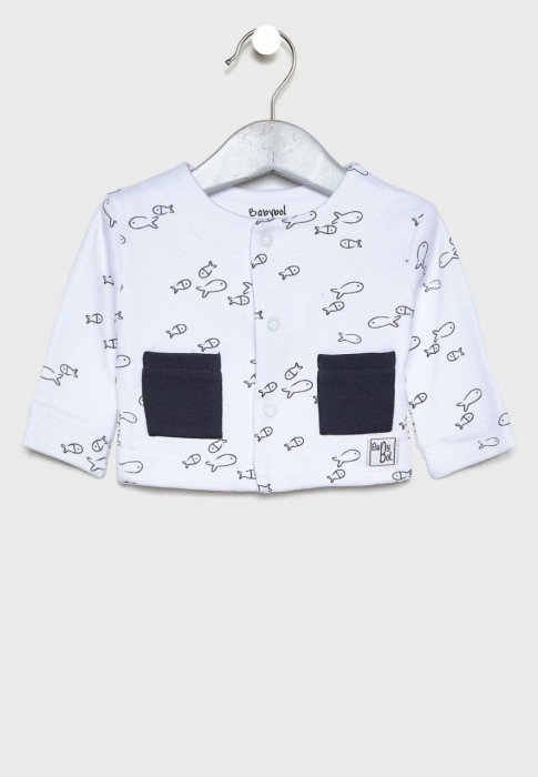 Costumas bebe 3 piese, imprimeu pestisori, Babybol [2]