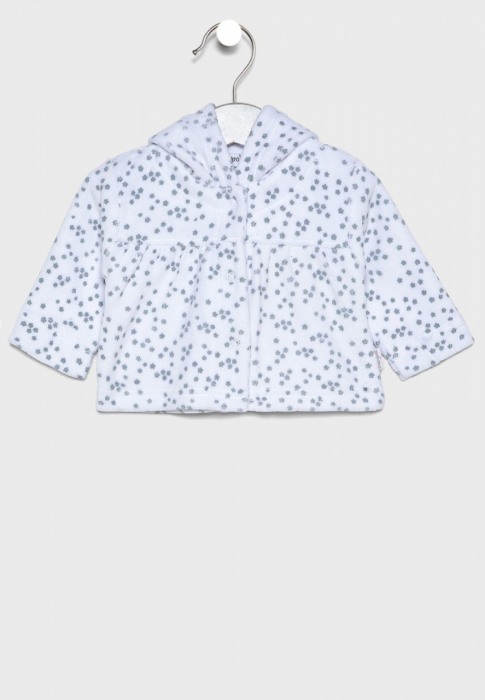 Costumas bebe fetita 3 piese 0-12 luni, imprimeu stelute, Babybol [2]