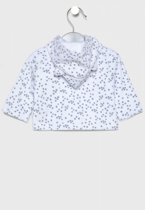 Costumas bebe fetita 3 piese 0-12 luni, imprimeu stelute, Babybol [3]