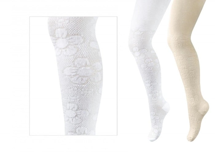 Dres bumbac bebe fetita 0-6 luni, alb/bej, model floral [1]