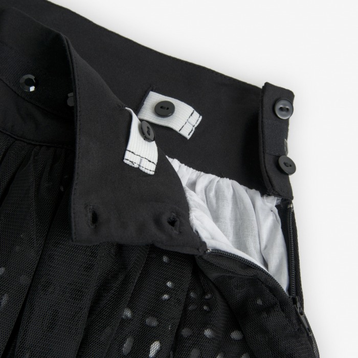 Fusta brodata cu tulle negru, fete 4-16 ani, gama CHIC, Boboli [4]