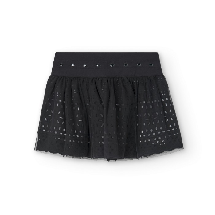 Fusta brodata cu tulle negru, fete 4-16 ani, gama CHIC, Boboli [3]