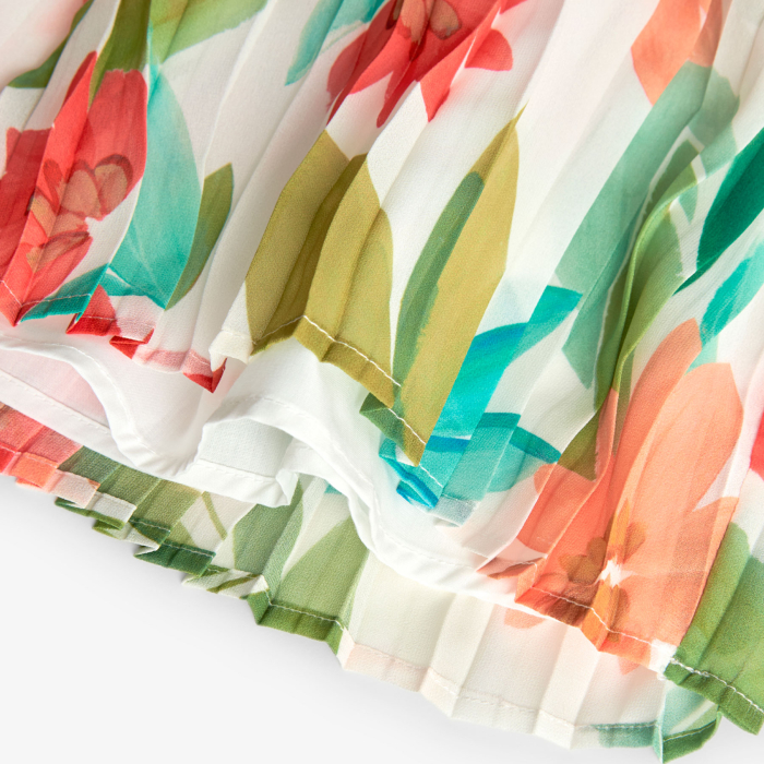 Fusta fete 8-14 ani, plisata, chifon, imprimeu floral, brand Boboli [5]