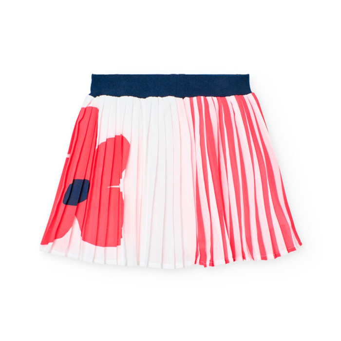 Fusta fete 8-14 ani, plisata, imprimeu floral, fucsia, brand Boboli [2]