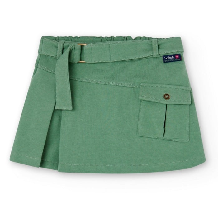 Fusta fete din bumbac, kaki, Boboli [1]
