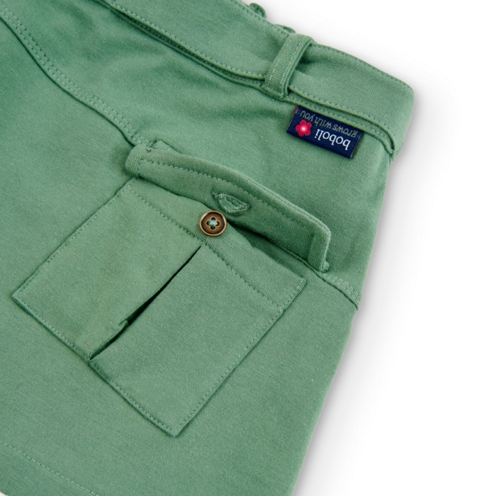 Fusta fete din bumbac, kaki, Boboli [3]