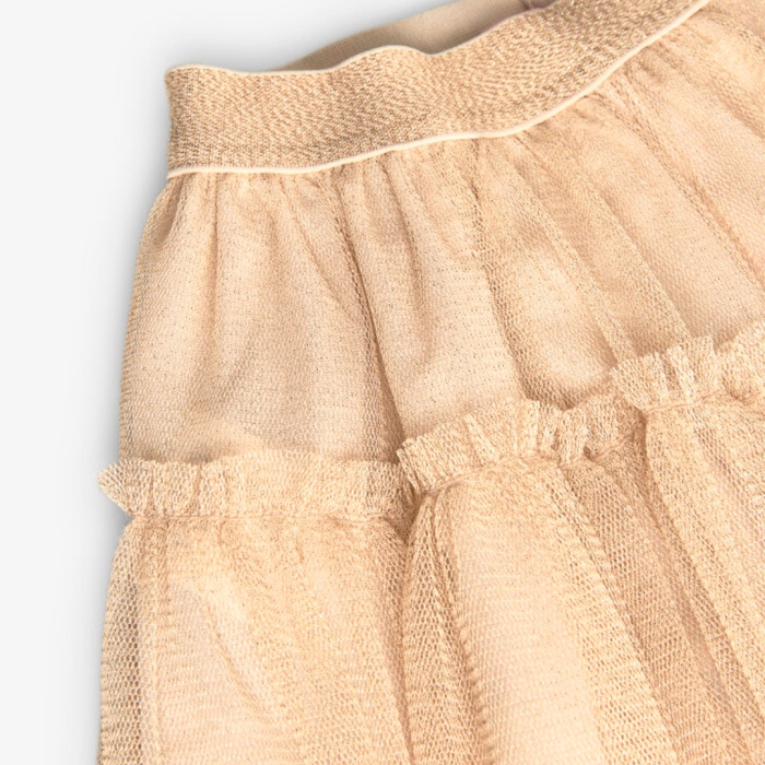 Fusta fetite 1-8 ani tulle auriu, volanase, brand Boboli [3]