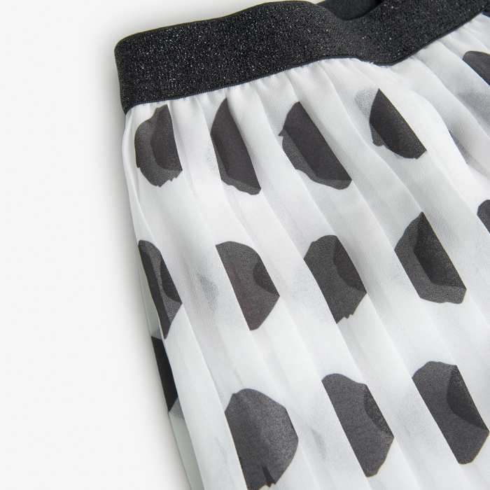 Fusta pantalon fete 1-8 ani, plisata, buline negre, brand Boboli [3]