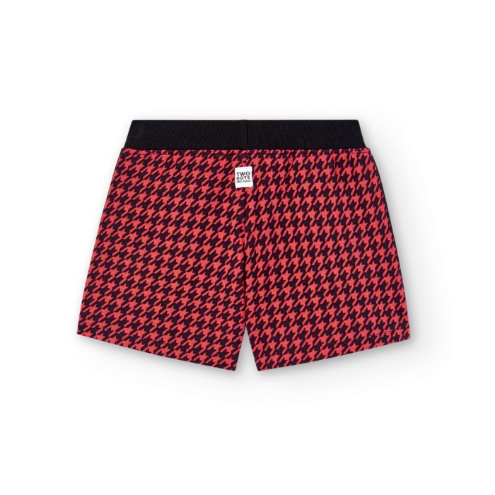 Fusta pantalon fete 4-16 ani, tricot, model gemetric, roz/negru, Boboli [2]