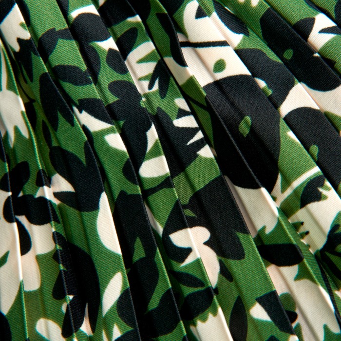 Fusta plisata fete 4-16 ani,imprimeu floral, verde, Boboli [4]