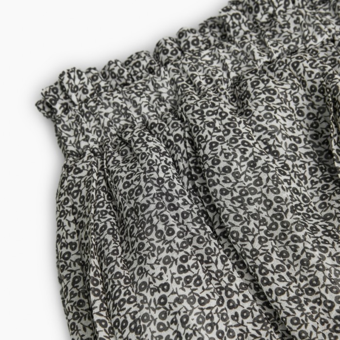 Fusta plisata fete 4-16 ani,imprimeu flori negre, brand Boboli [4]