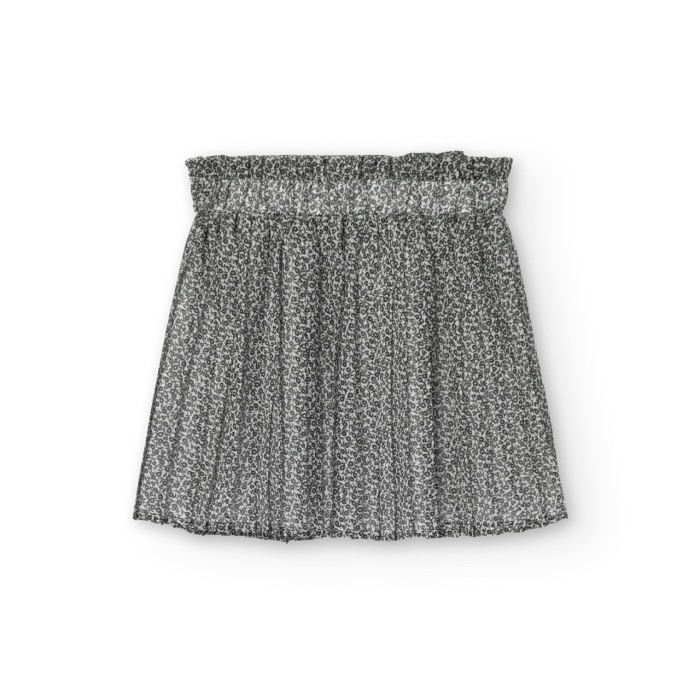 Fusta plisata fete 4-16 ani,imprimeu flori negre, brand Boboli [3]