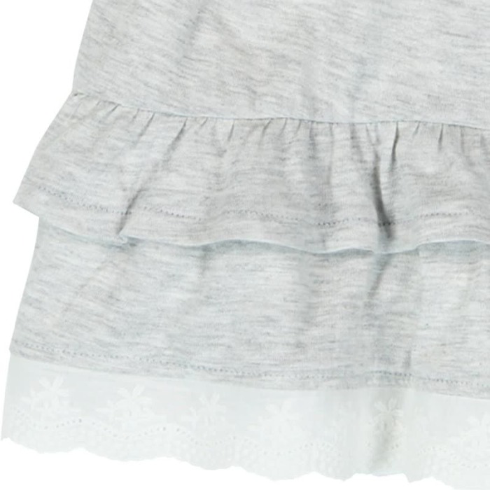 Fusta sport bebe fete,  bumbac, volanase broderie sparta,  gri , Boboli [4]
