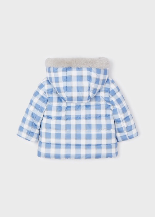 Geaca bebe baiat, reversibila, carouri, blue [2]