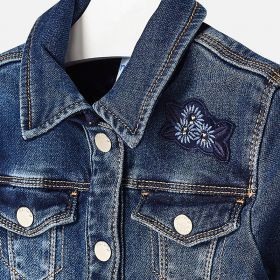 Geaca denim cu broderie fete Mayoral Albastru [4]