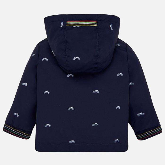 Geaca fas antivant bebe, imprimeu motociclete, navy [2]