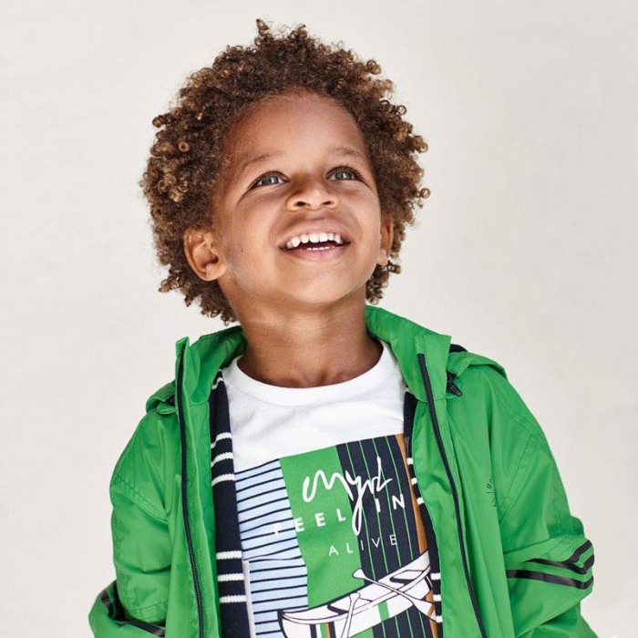 Geaca fas cu gluga baiat ,antivant, verde Mayoral [2]