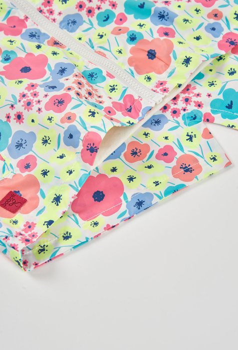 Geaca fete primavara, antivant, gluga, imprimeu floral, brand Boboli [4]