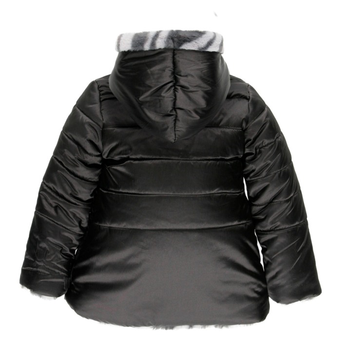 Geaca fete reversibila cu blanita, animal print, Boboli [3]