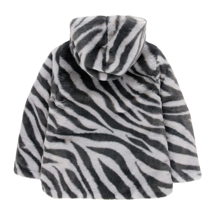 Geaca fete reversibila cu blanita, animal print, Boboli [4]