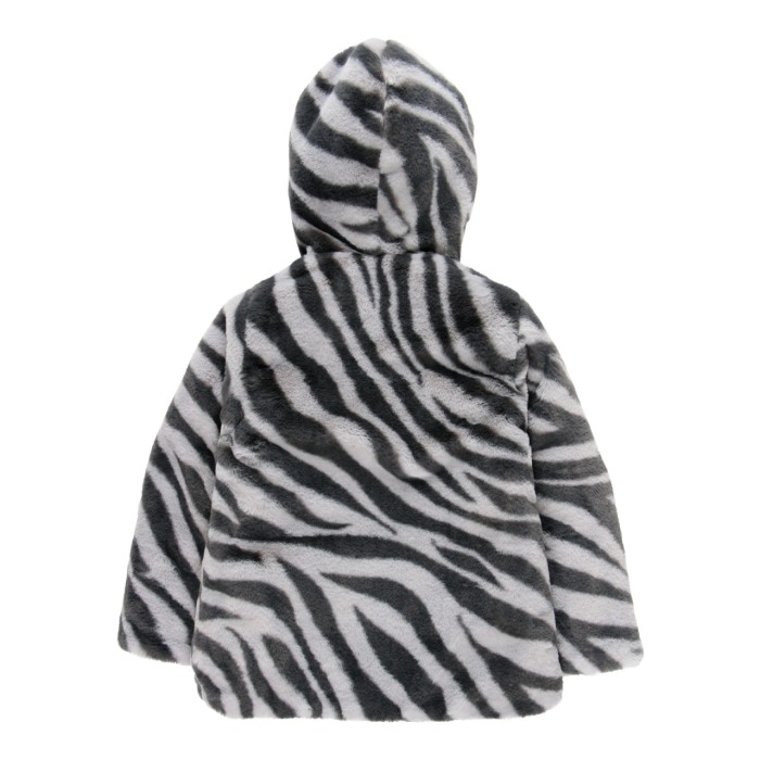 Geaca fete reversibila cu blanita, animal print, Boboli [8]