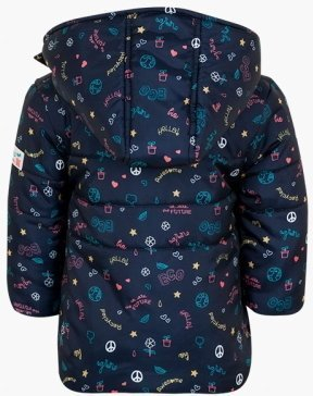 Geaca fetite 3-24 luni, captuseala blanita roz, imprimeu grafic, navy, brand Losan [2]