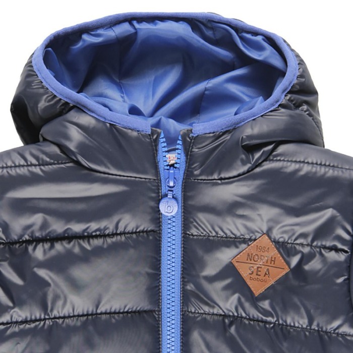 Geaca matlasata cu gluga baiat 4-16 ani, navy , Boboli [4]