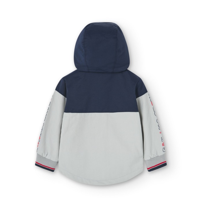 Geaca primavara baieti, gluga, antivant, gri, brand Boboli [6]