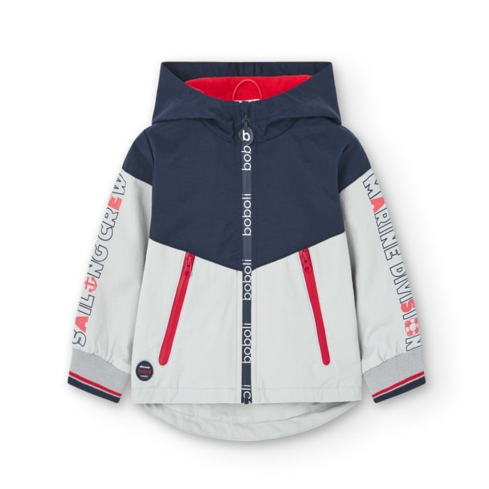 Geaca primavara baieti, gluga, antivant, gri, brand Boboli [1]
