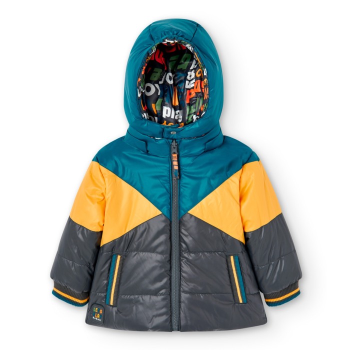 Geaca reversibila baieti 1-8 ani, thermo, imprimeu text, Boboli [3]